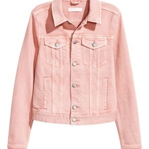 dusty rose pink denim jacket
